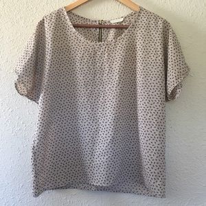 Anthropologie | Paper Kit Exposed Zipper Leaf Top